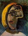 Tete Woman aux cheveux blonds Marie Therese Walter 1939 kubist Pablo Picasso